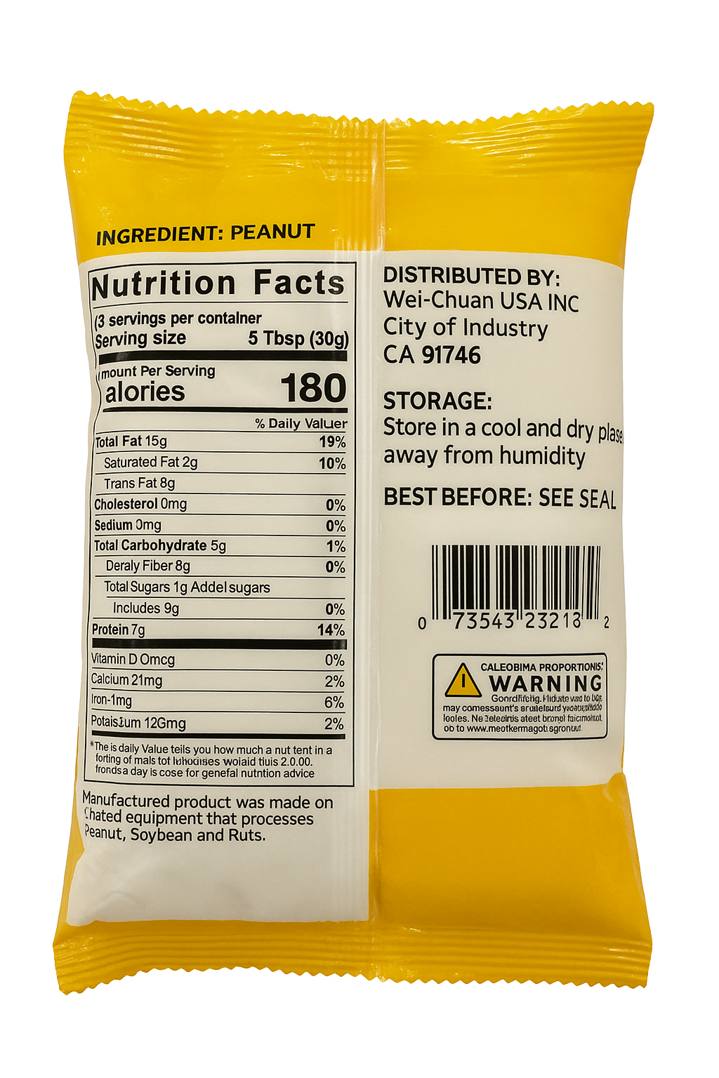 BLANCHED PEANUT KERNEL 14OZ(396g)去皮花生仁 14盎司(396克)