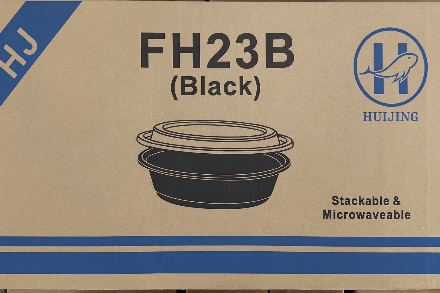 FH23 - Black or White: Deli Container Specs: 24 OZ, PP, Semi-Clear Quantity: 150 Sets