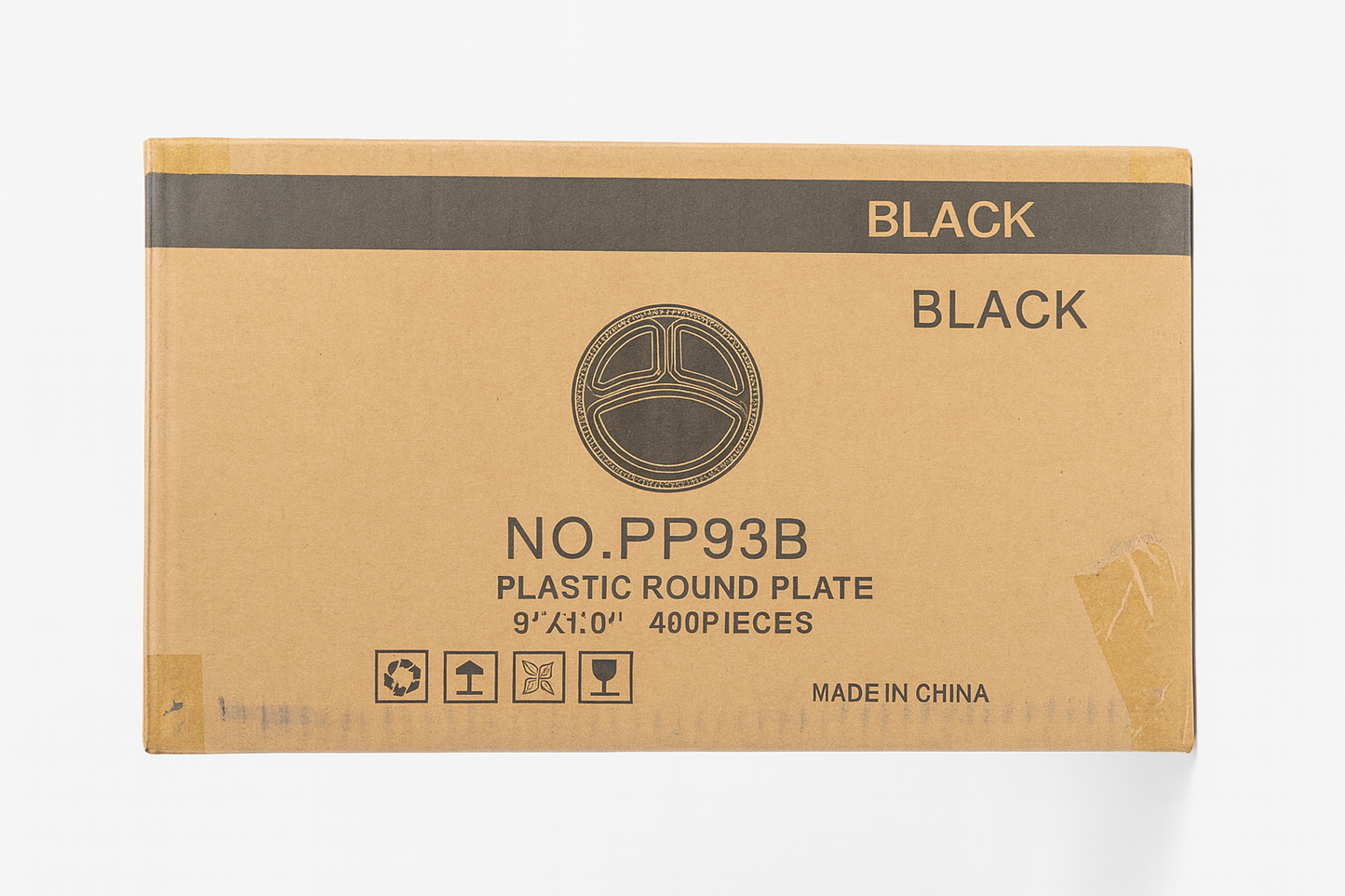 PP093 9” PLATES, 3-COMP, PP Quantity: 400