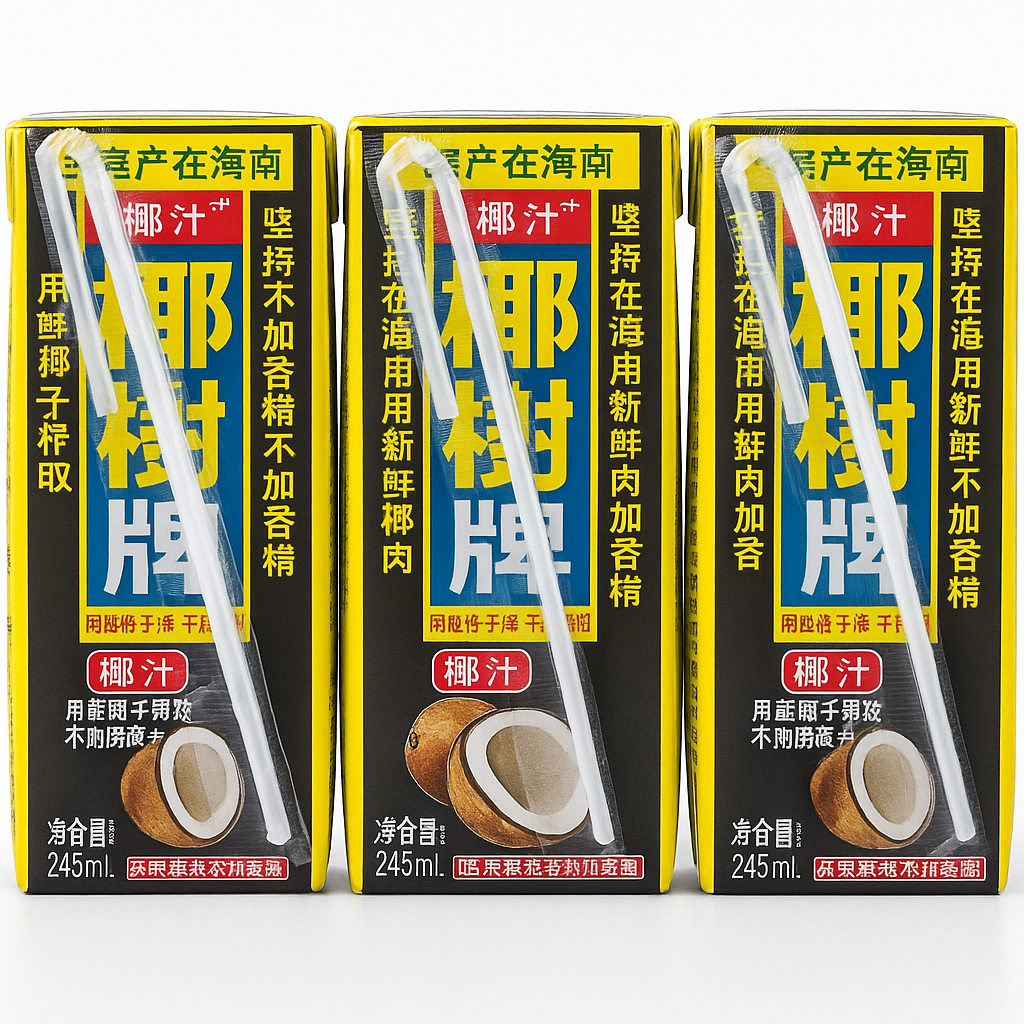 Coconut milk  6 box（1 box ，245mL） 椰树牌 椰汁 6包
