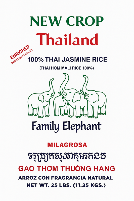 Thai Jasmine Rice 25 LB 泰国五象 茉莉香米 25磅
