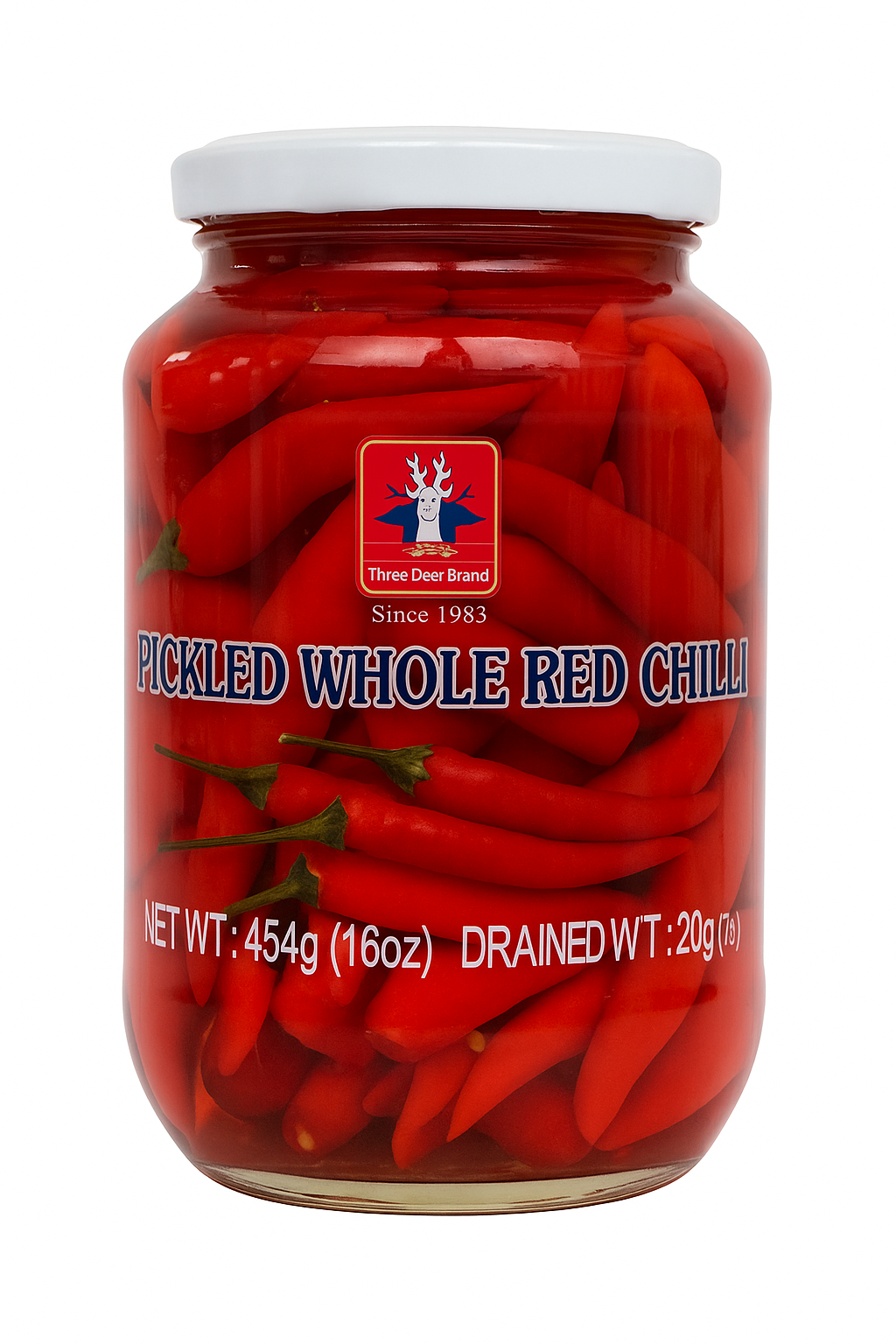 Pickled Whole Red Chili 454g （16 oz）腌制整颗红辣椒
