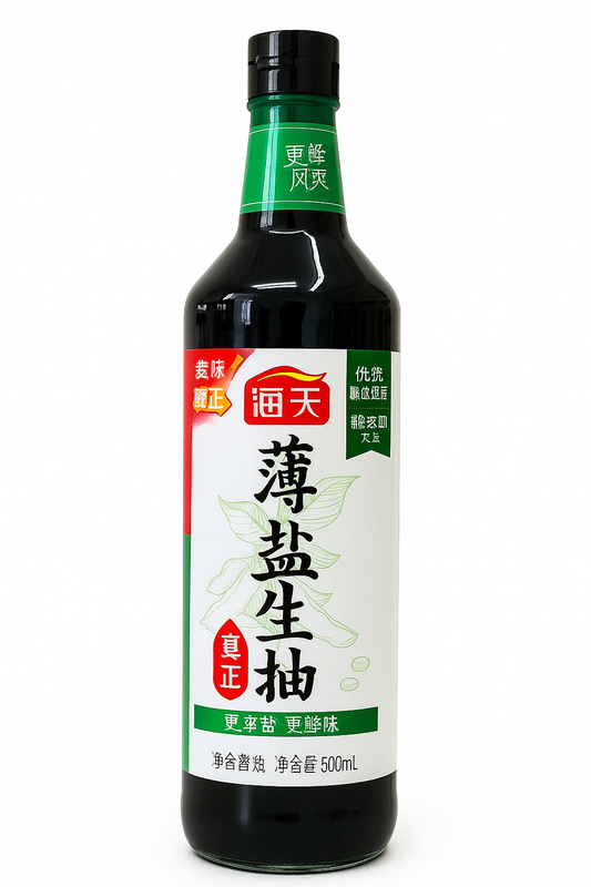 Less Sodium Soy Sauce 16.9 fl oz （500mL）海天薄盐生抽 500毫升