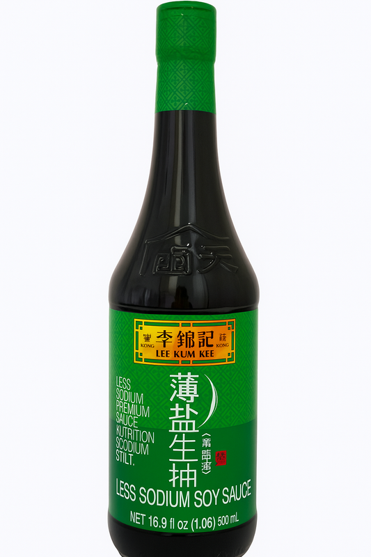 Less Sodium Soy Sauce 16.9 fl oz （500mL）李锦记 薄盐生抽 500毫升