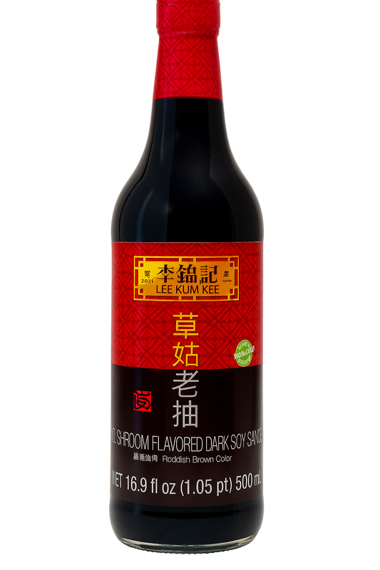 Mushroom Flavored Dark Soy Sauce 16.9 fl oz （500mL）李锦记 草菇老抽 500毫升