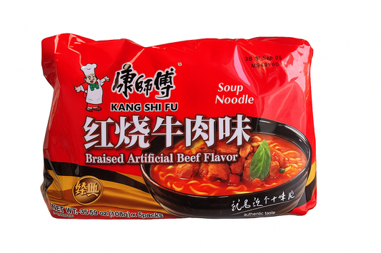 Braised Artificial Beef Flavor 3.73OZ（106g）康师傅红烧牛肉面 106克