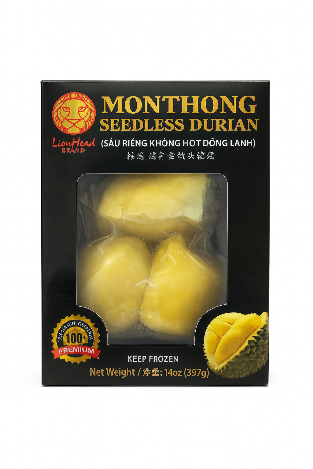 MONTHONG SEEDLESS DURIAN 14OZ(397g) 精选 速冻金枕头榴莲