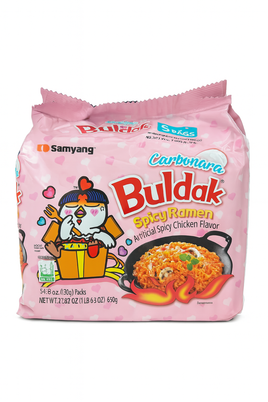 Samyang Buldak Ramen Carbonara Hot Chicken Flavor 4.58OZ *5 each