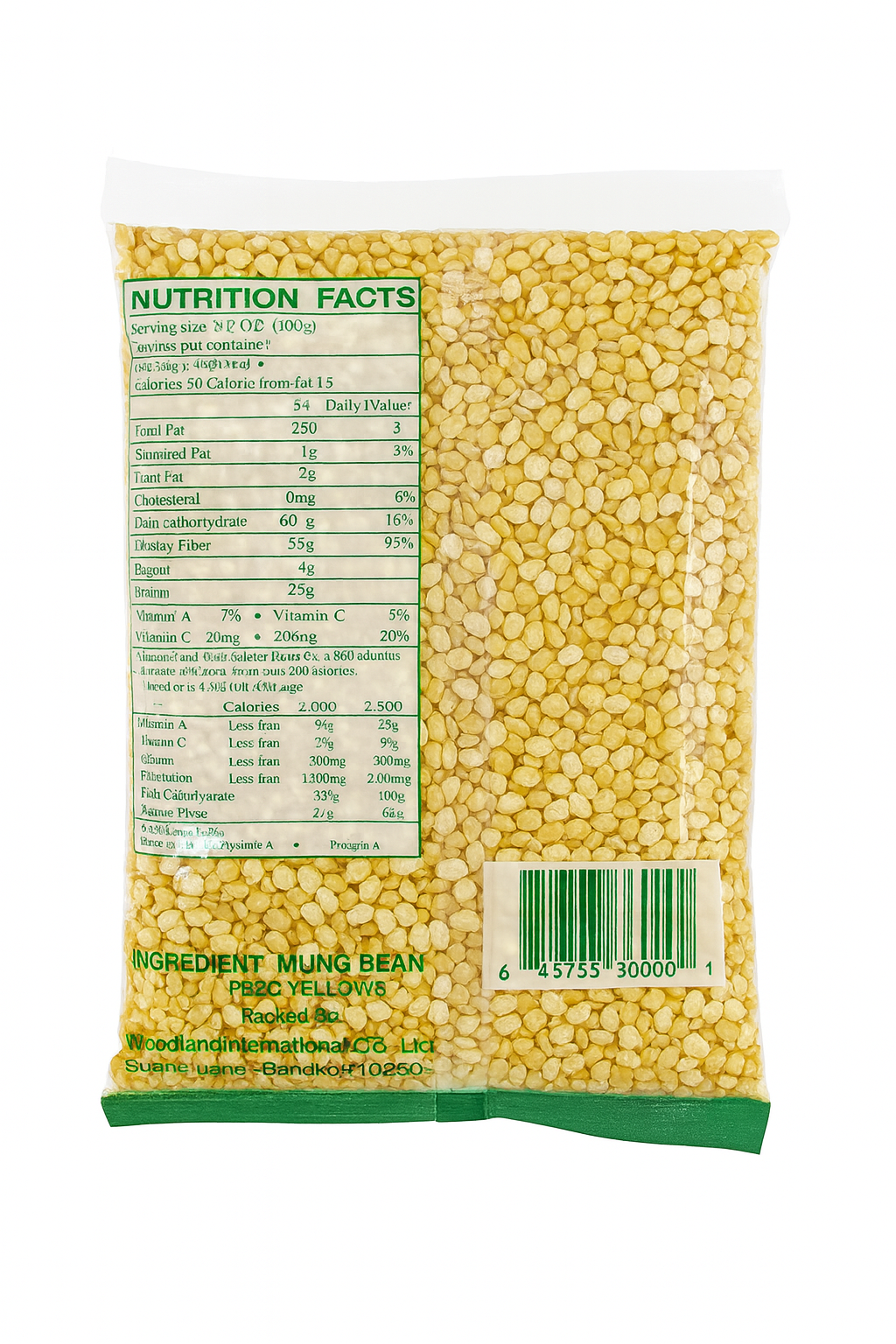 PEELED SPLIT MUNG BEAN 12OZ 去衣绿豆 12盎司