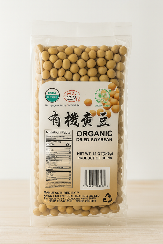 ORGAINC DRIED SOYBEAN 12 OZ（340G）有机黄豆 340克