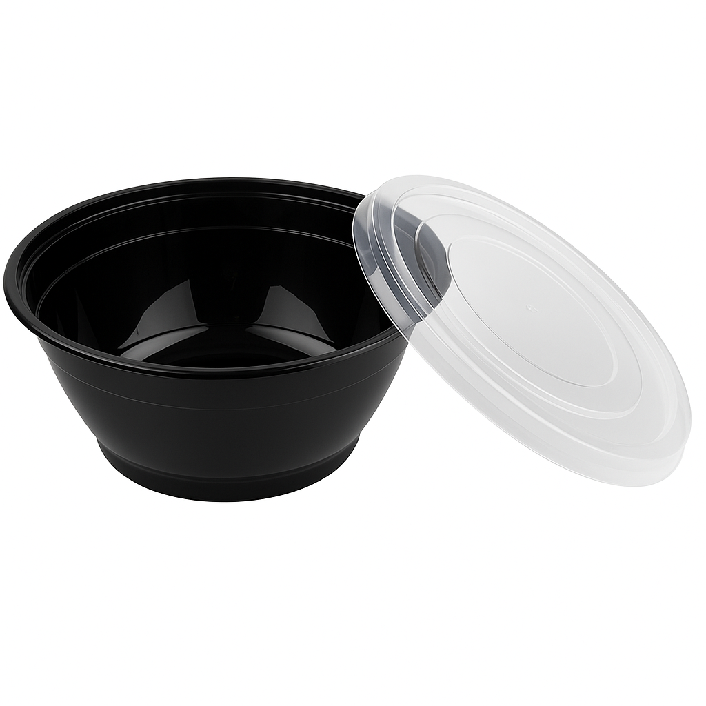 HJ42B: Deli Container Specs: 42 oz, PP, Semi-Clear Quantity: 150 sets