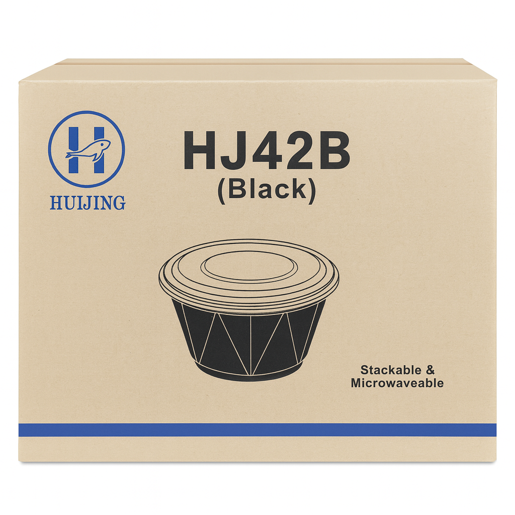 HJ42B: Deli Container Specs: 42 oz, PP, Semi-Clear Quantity: 150 sets