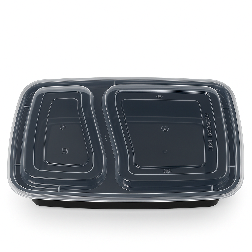 FH28B (Black or White) Deli Container Specs: PP, Semi-Clear Quantity: 150 Sets