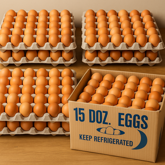 Fresh Brown Eggs 30 Count（size：Large） 有机大号黄鸡蛋30个