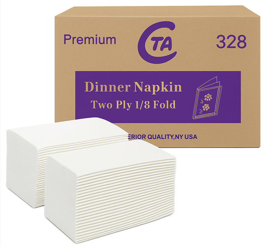 Dinner Napkin  Two Ply 1/8 Fold QUANTITY: 1000 sheets